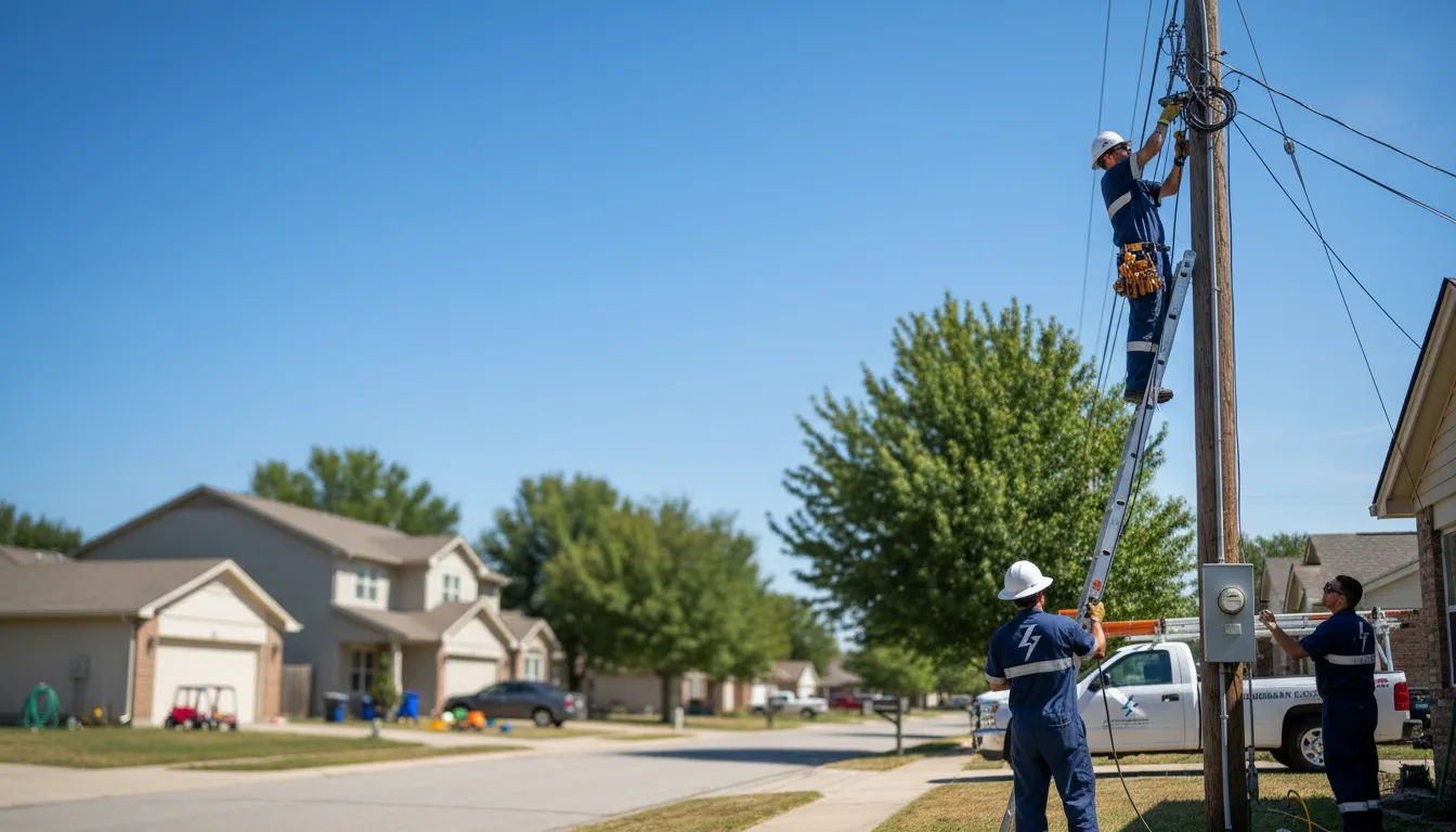 Residential electrician providing installation services in Santa Elena, TX